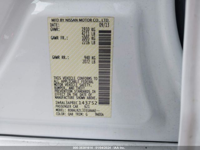 Photo 8 VIN: 1N4AL3AP8EC143752 - NISSAN ALTIMA 