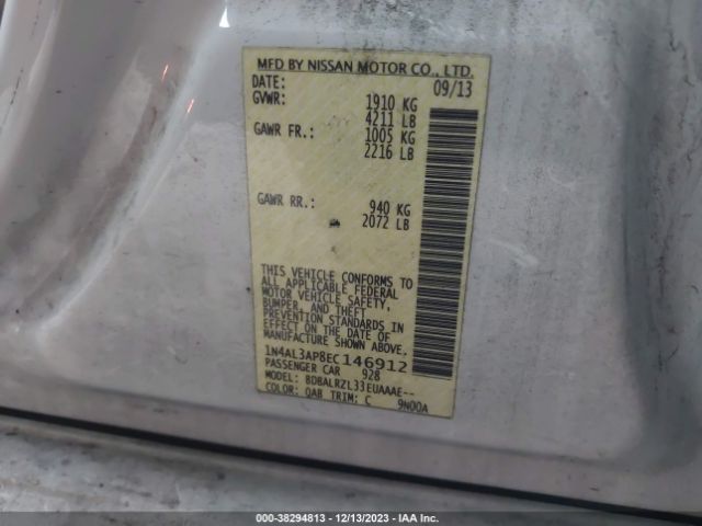 Photo 8 VIN: 1N4AL3AP8EC146912 - NISSAN ALTIMA 