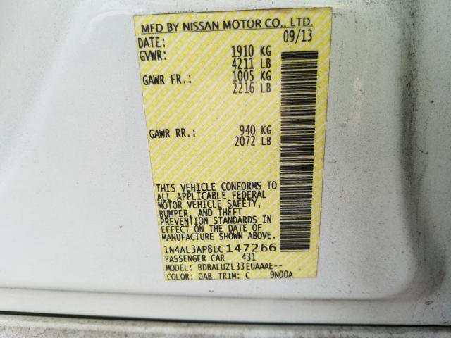 Photo 9 VIN: 1N4AL3AP8EC147266 - NISSAN ALTIMA 2.5 