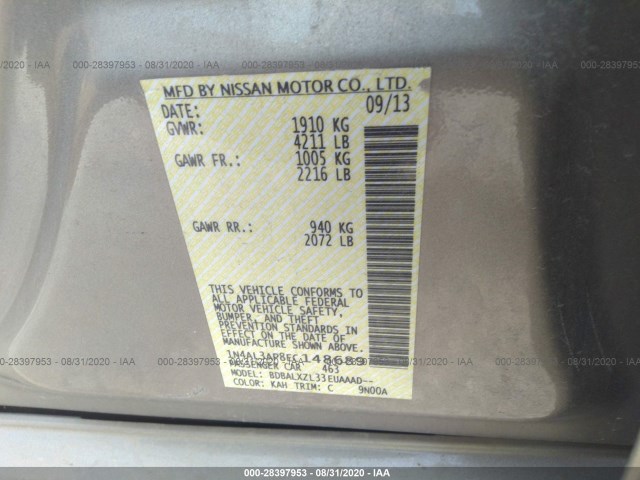 Photo 8 VIN: 1N4AL3AP8EC148689 - NISSAN ALTIMA 