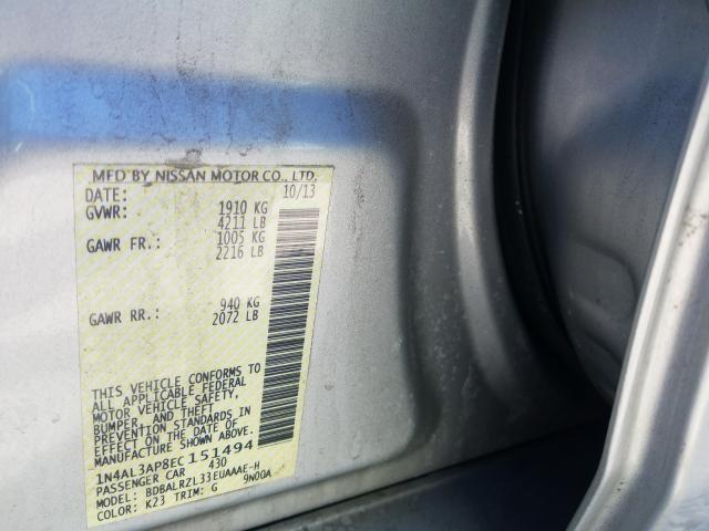 Photo 9 VIN: 1N4AL3AP8EC151494 - NISSAN ALTIMA 2.5 