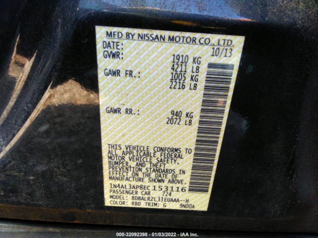 Photo 8 VIN: 1N4AL3AP8EC153116 - NISSAN ALTIMA 