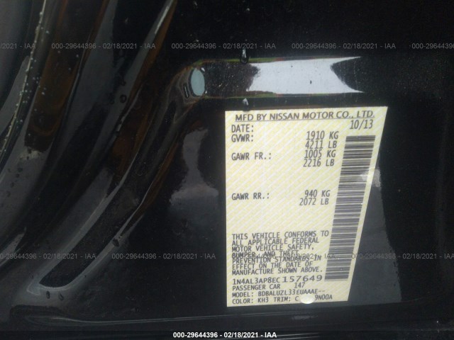 Photo 8 VIN: 1N4AL3AP8EC157649 - NISSAN ALTIMA 