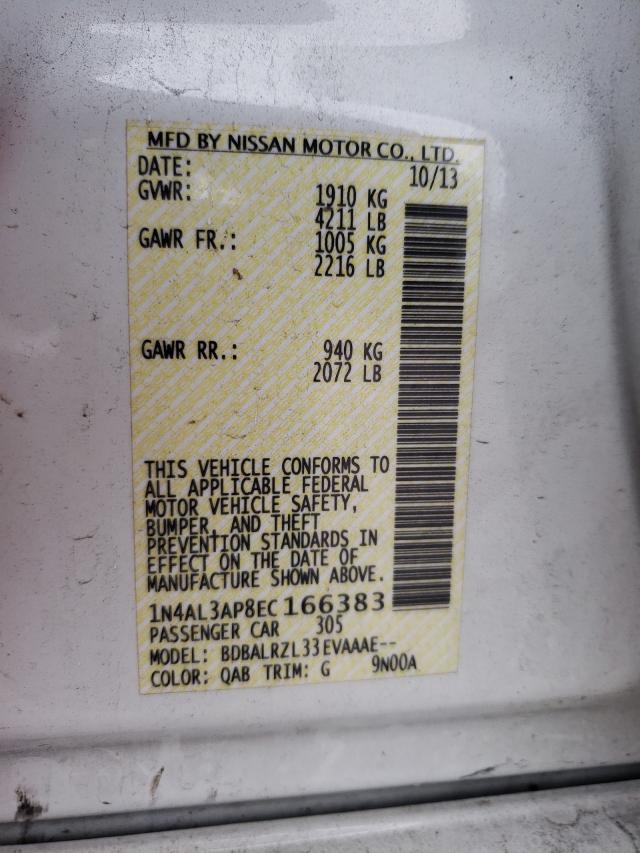 Photo 9 VIN: 1N4AL3AP8EC166383 - NISSAN ALTIMA 2.5 