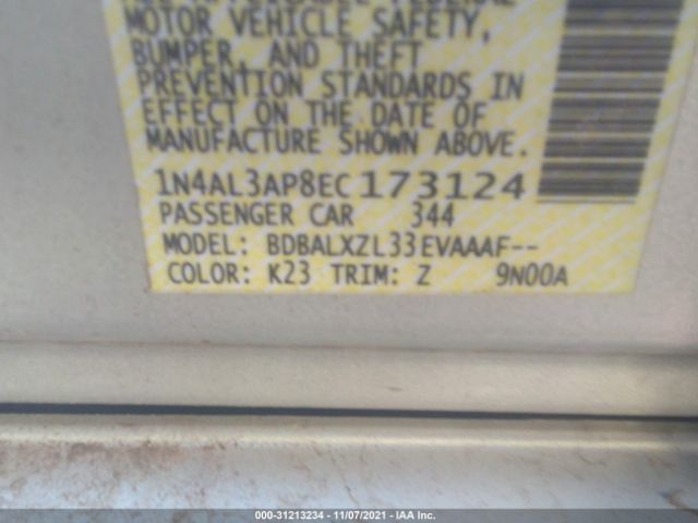 Photo 8 VIN: 1N4AL3AP8EC173124 - NISSAN ALTIMA 