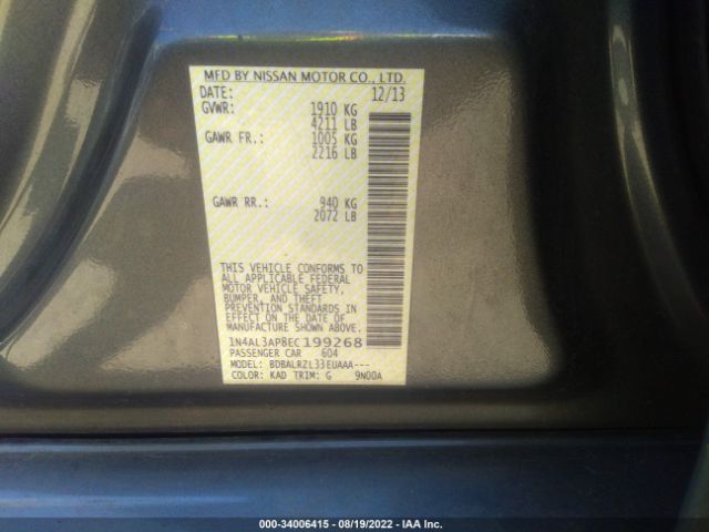 Photo 8 VIN: 1N4AL3AP8EC199268 - NISSAN ALTIMA 