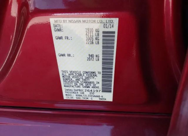 Photo 8 VIN: 1N4AL3AP8EC264197 - NISSAN ALTIMA 