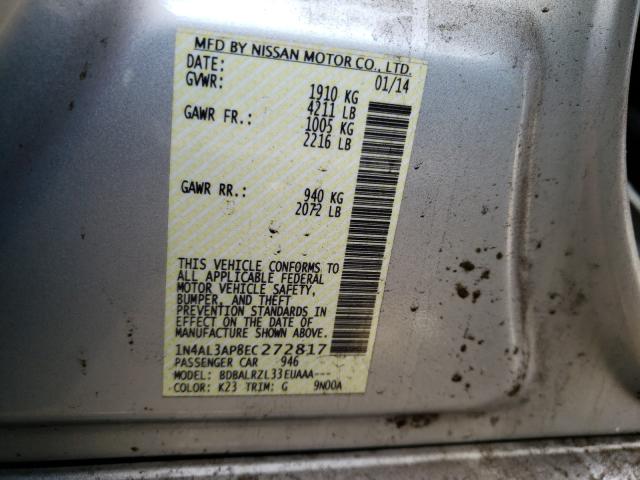 Photo 9 VIN: 1N4AL3AP8EC272817 - NISSAN ALTIMA 2.5 