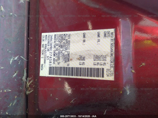 Photo 8 VIN: 1N4AL3AP8EC274583 - NISSAN ALTIMA 