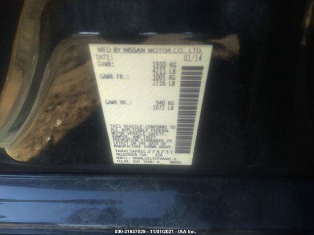 Photo 8 VIN: 1N4AL3AP8EC274731 - NISSAN ALTIMA 