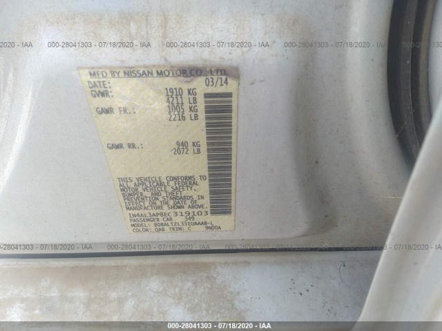 Photo 8 VIN: 1N4AL3AP8EC319103 - NISSAN ALTIMA 