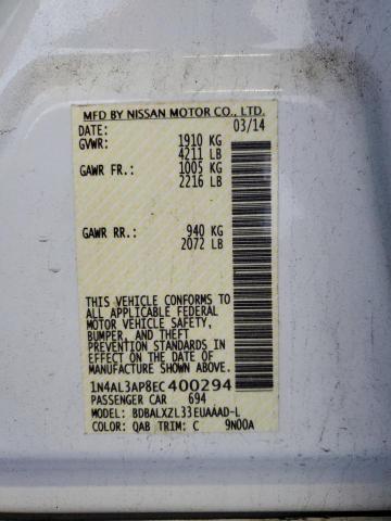 Photo 11 VIN: 1N4AL3AP8EC400294 - NISSAN ALTIMA 