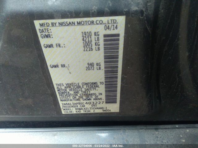 Photo 8 VIN: 1N4AL3AP8EC403227 - NISSAN ALTIMA 