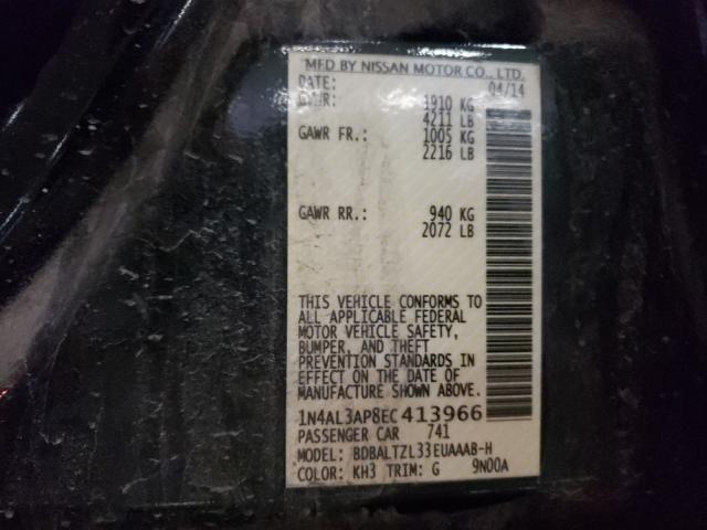 Photo 9 VIN: 1N4AL3AP8EC413966 - NISSAN ALTIMA 2.5 