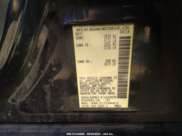 Photo 8 VIN: 1N4AL3AP8EC416009 - NISSAN ALTIMA 