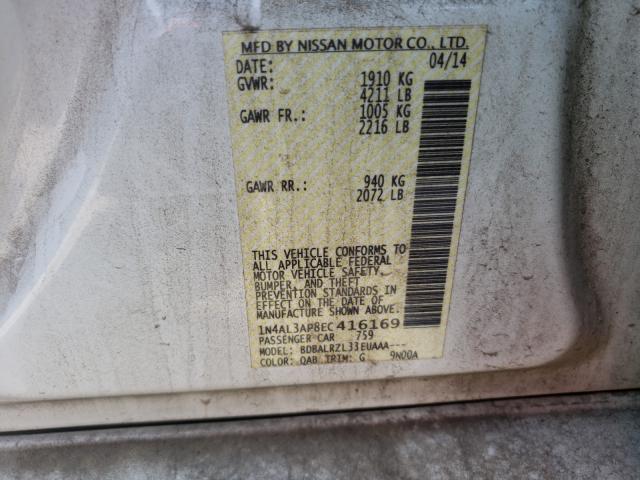 Photo 9 VIN: 1N4AL3AP8EC416169 - NISSAN ALTIMA 2.5 