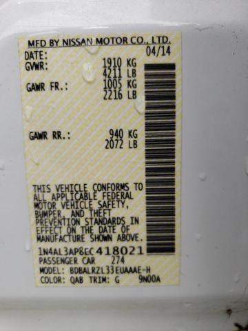 Photo 11 VIN: 1N4AL3AP8EC418021 - NISSAN ALTIMA 2.5 