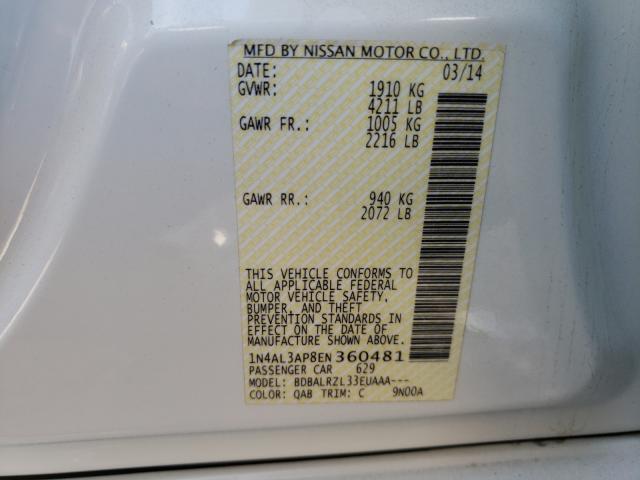 Photo 9 VIN: 1N4AL3AP8EN360481 - NISSAN ALTIMA 2.5 