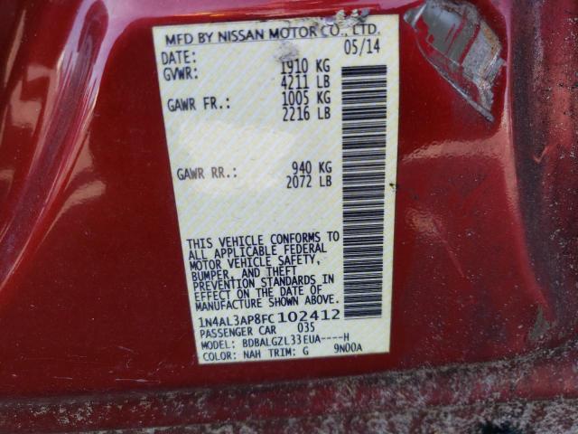 Photo 9 VIN: 1N4AL3AP8FC102412 - NISSAN ALTIMA 2.5 