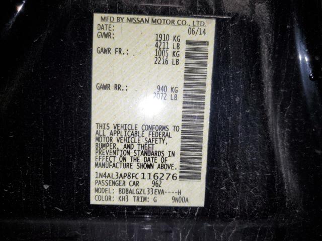 Photo 12 VIN: 1N4AL3AP8FC116276 - NISSAN ALTIMA 