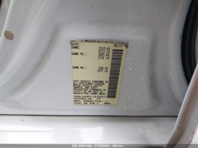 Photo 8 VIN: 1N4AL3AP8FC145017 - NISSAN ALTIMA 