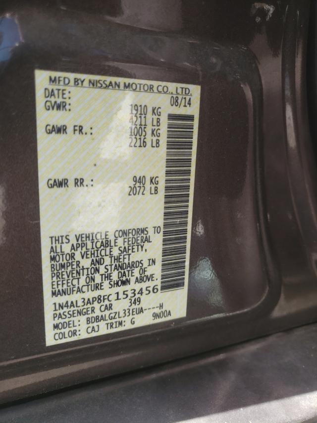 Photo 9 VIN: 1N4AL3AP8FC153456 - NISSAN ALTIMA 2.5 