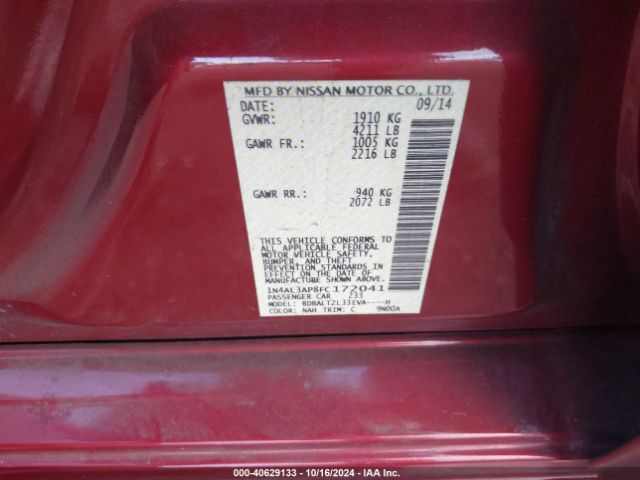 Photo 8 VIN: 1N4AL3AP8FC172041 - NISSAN ALTIMA 