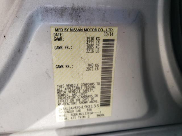 Photo 11 VIN: 1N4AL3AP8FC190135 - NISSAN ALTIMA 2.5 