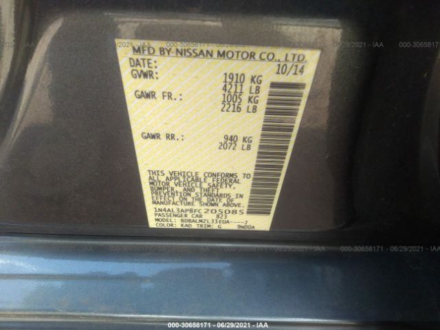 Photo 8 VIN: 1N4AL3AP8FC205085 - NISSAN ALTIMA 