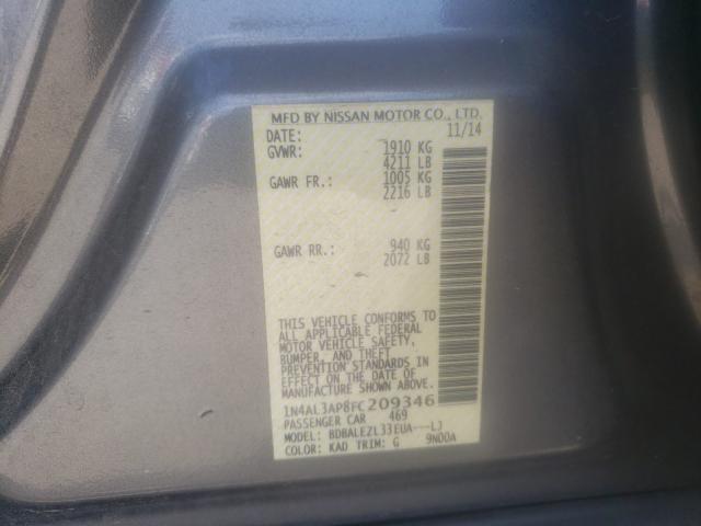 Photo 9 VIN: 1N4AL3AP8FC209346 - NISSAN ALTIMA 2.5 