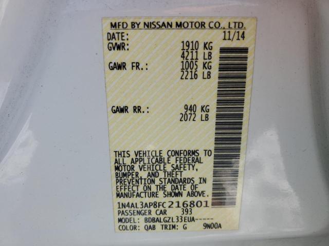 Photo 12 VIN: 1N4AL3AP8FC216801 - NISSAN ALTIMA 2.5 