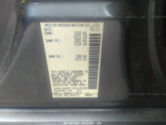 Photo 8 VIN: 1N4AL3AP8FC261088 - NISSAN ALTIMA 