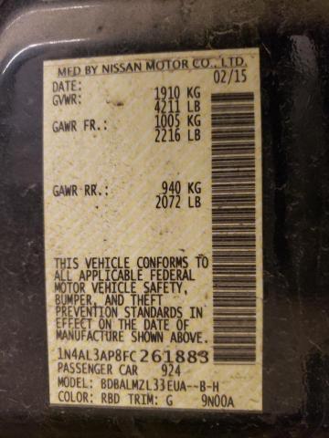 Photo 9 VIN: 1N4AL3AP8FC261883 - NISSAN ALTIMA 2.5 