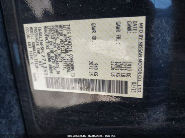 Photo 8 VIN: 1N4AL3AP8FC271359 - NISSAN ALTIMA 