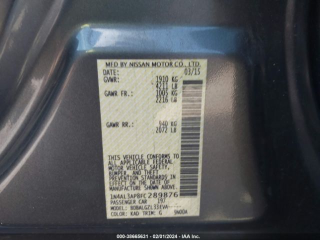 Photo 8 VIN: 1N4AL3AP8FC289876 - NISSAN ALTIMA 