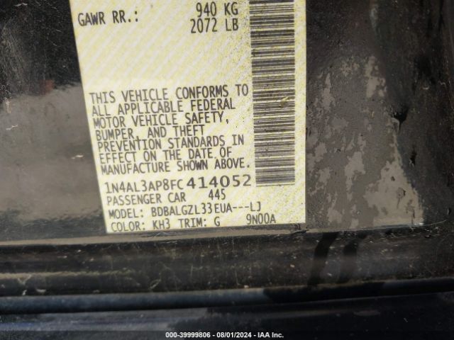 Photo 8 VIN: 1N4AL3AP8FC414052 - NISSAN ALTIMA 