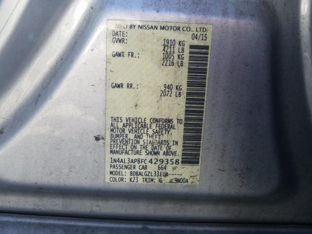 Photo 9 VIN: 1N4AL3AP8FC429358 - NISSAN ALTIMA 2.5 