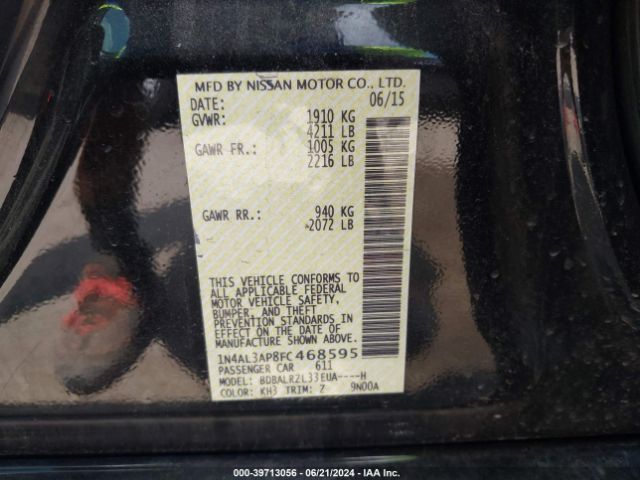 Photo 8 VIN: 1N4AL3AP8FC468595 - NISSAN ALTIMA 