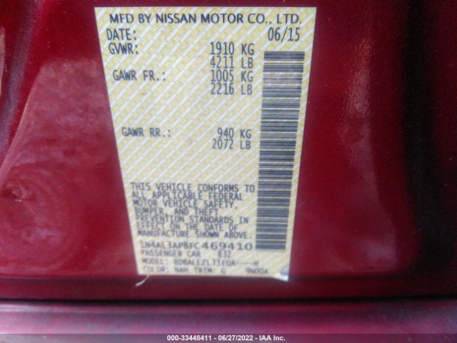 Photo 8 VIN: 1N4AL3AP8FC469410 - NISSAN ALTIMA 