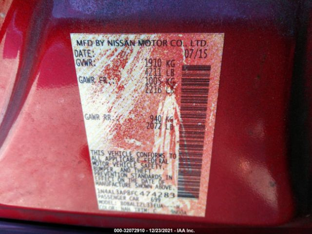 Photo 8 VIN: 1N4AL3AP8FC474283 - NISSAN ALTIMA 