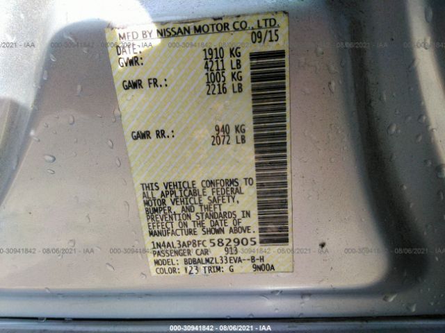 Photo 8 VIN: 1N4AL3AP8FC582905 - NISSAN ALTIMA 