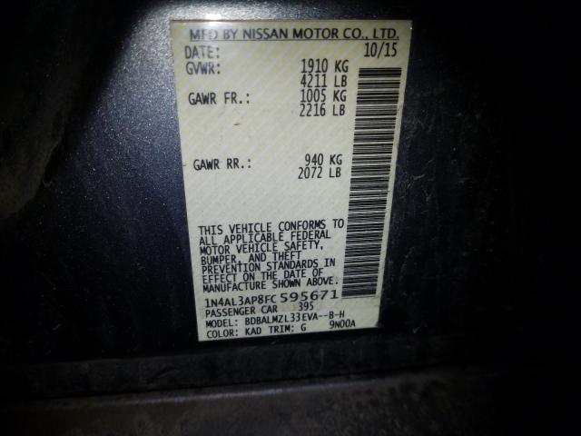 Photo 9 VIN: 1N4AL3AP8FC595671 - NISSAN ALTIMA 2.5 