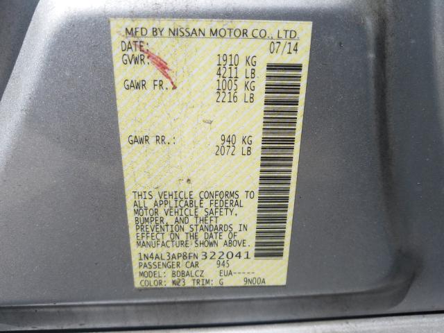 Photo 9 VIN: 1N4AL3AP8FN322041 - NISSAN ALTIMA 2.5 