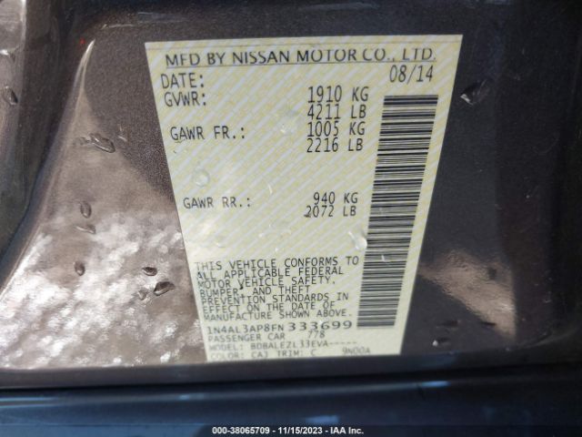 Photo 8 VIN: 1N4AL3AP8FN333699 - NISSAN ALTIMA 