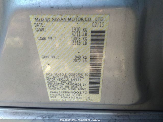 Photo 8 VIN: 1N4AL3AP8FN400172 - NISSAN ALTIMA 