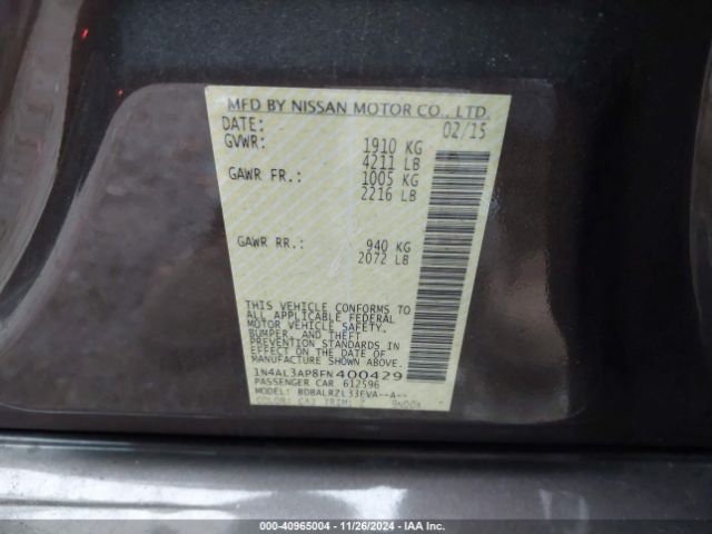 Photo 8 VIN: 1N4AL3AP8FN400429 - NISSAN ALTIMA 