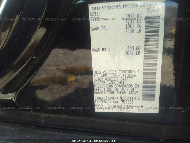 Photo 8 VIN: 1N4AL3AP8FN872047 - NISSAN ALTIMA 