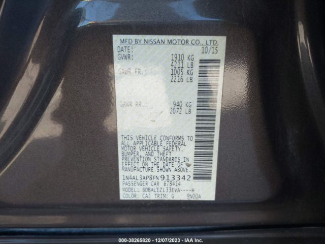 Photo 8 VIN: 1N4AL3AP8FN913342 - NISSAN ALTIMA 