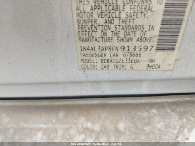 Photo 8 VIN: 1N4AL3AP8FN913597 - NISSAN ALTIMA 