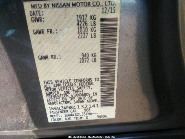 Photo 8 VIN: 1N4AL3AP8GC132141 - NISSAN ALTIMA 